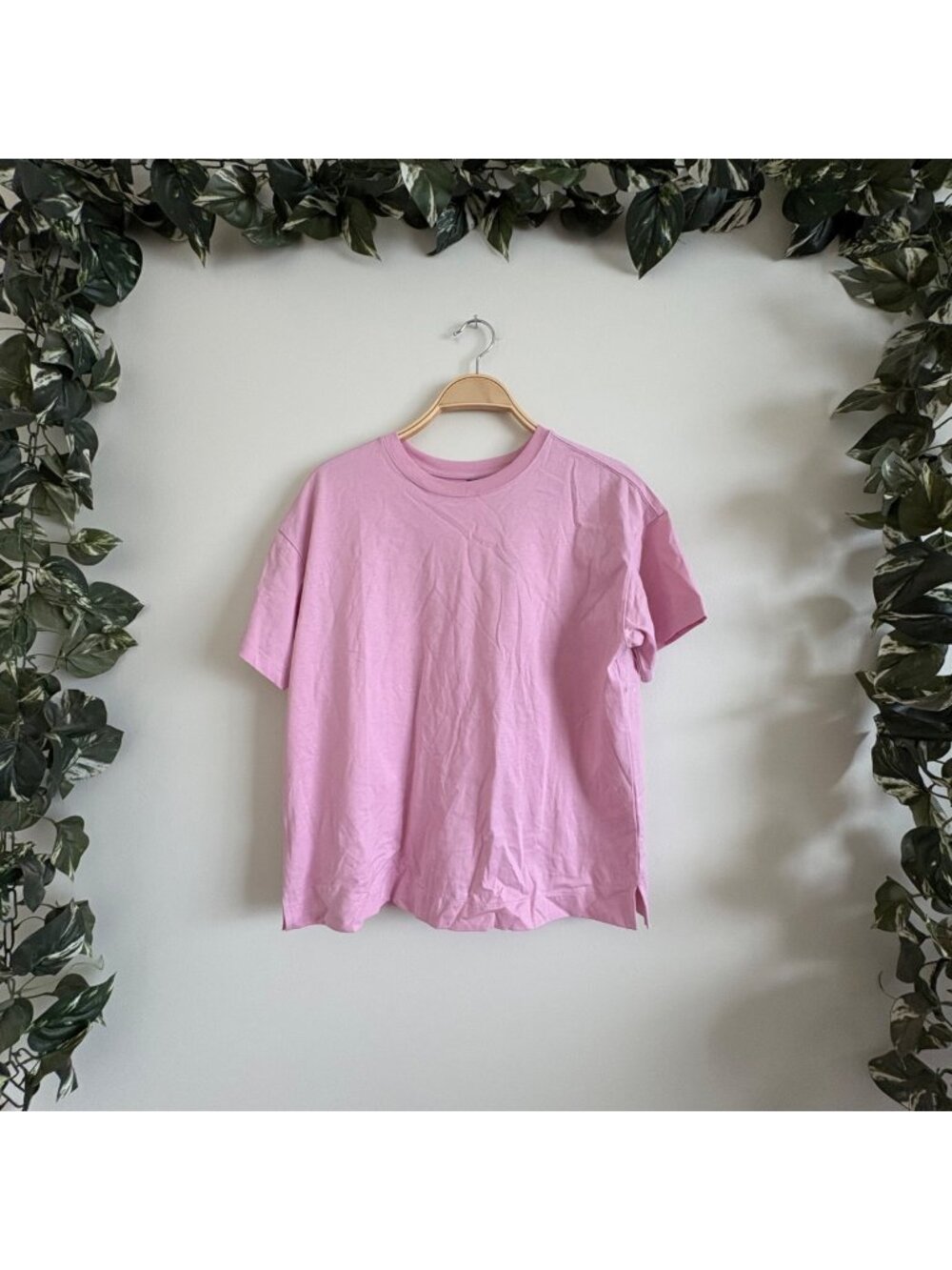 Old Navy Vintage Tee Scoop Neck Short Sleeve Shirt Pink Women’s Size M